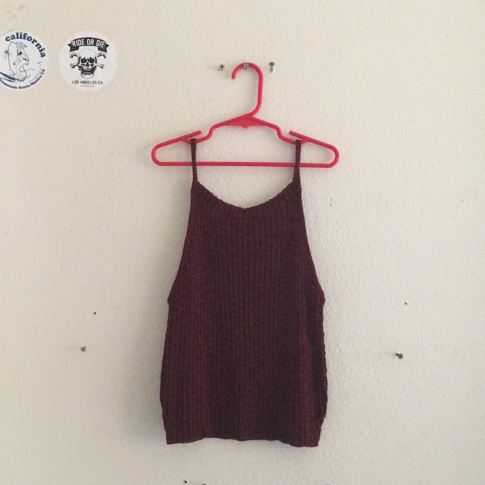 Burgundy crop top ❤️